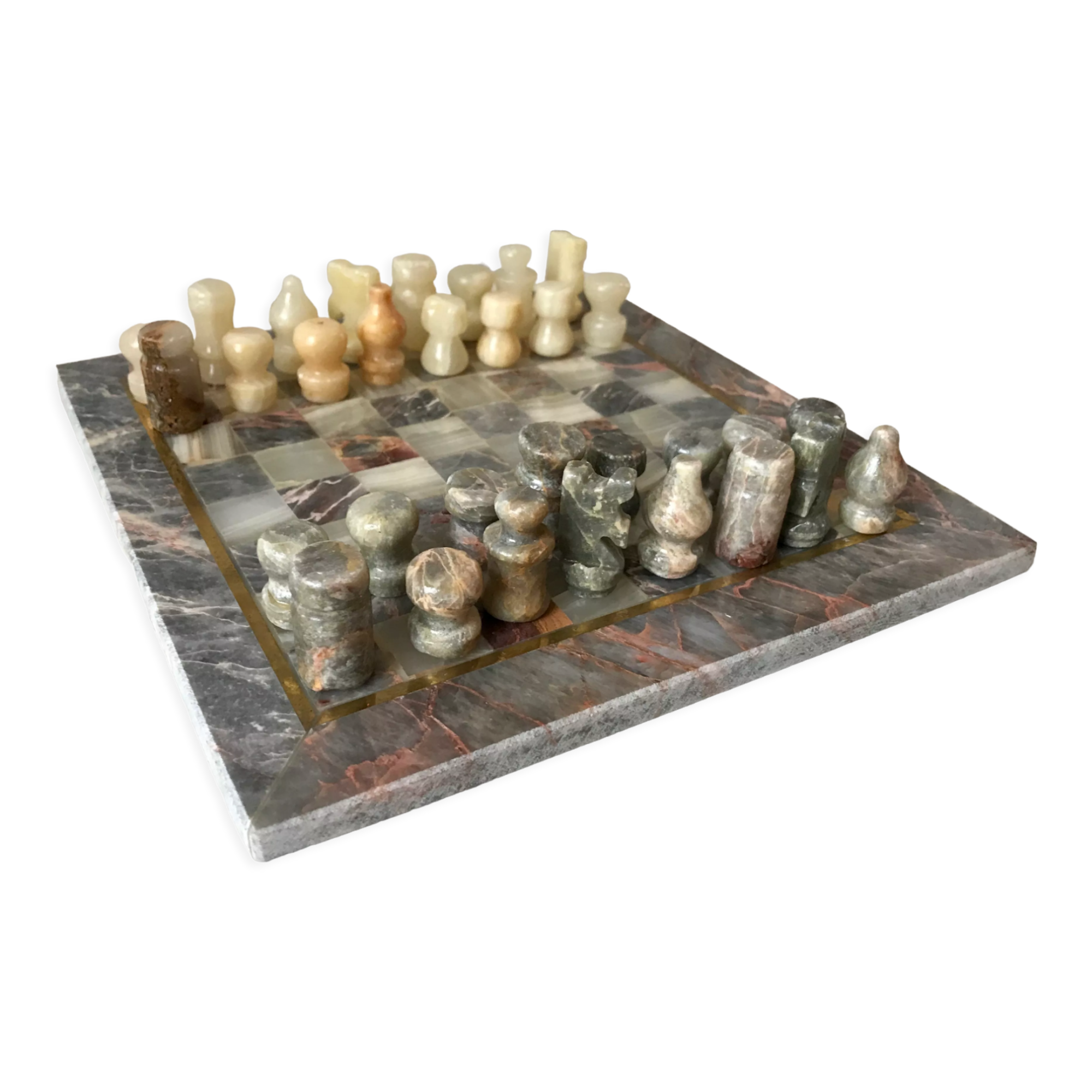 Vintage marble chess set 60s