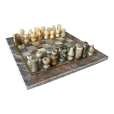 Jeu d'échecs en marbre vintage années 60