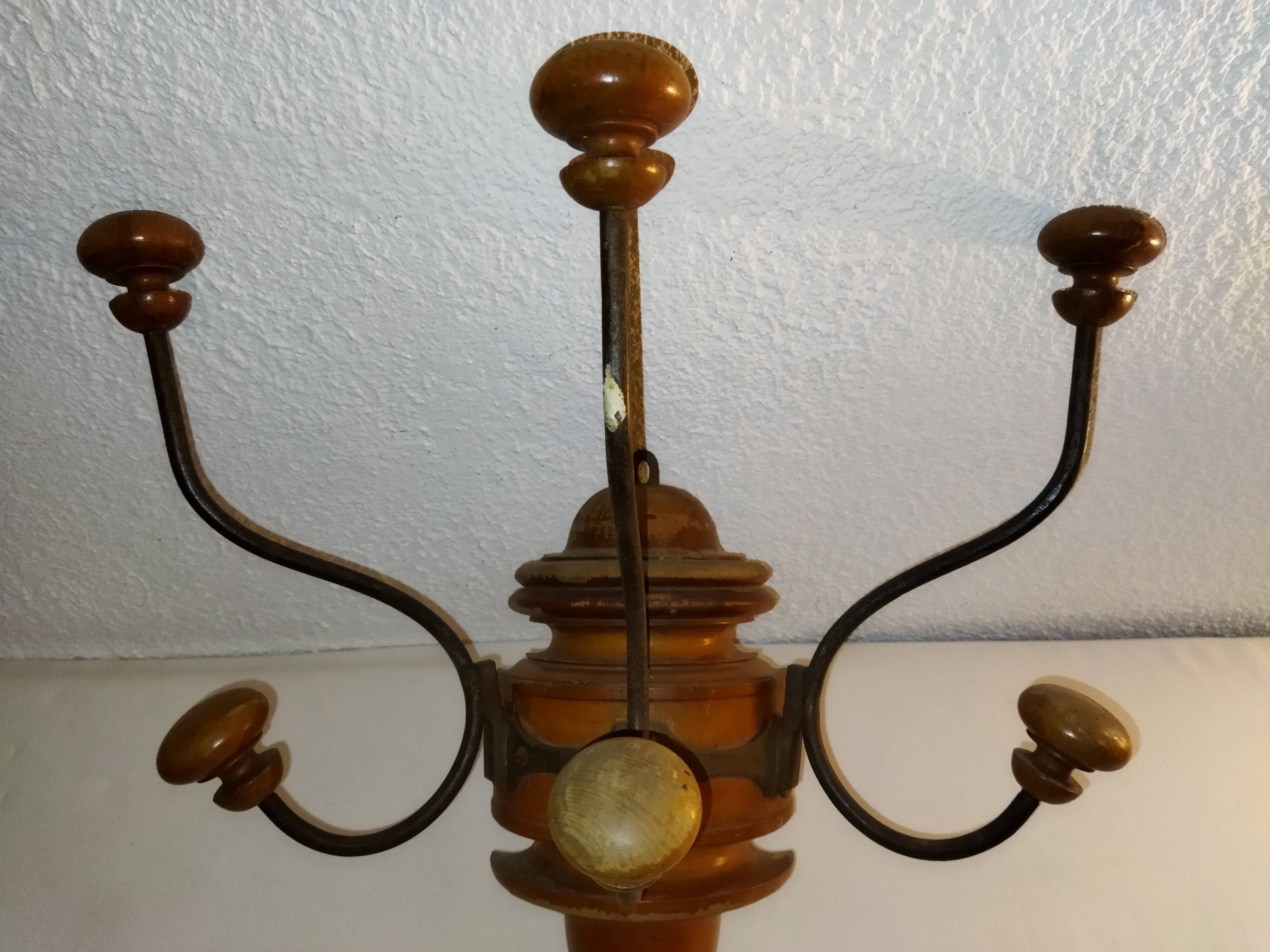 Old bistro wall coat rack