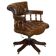 Vintage Chesterfield captain's chair in leather