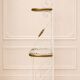 Baker's Shelf – Belle Époque Style – White Lacquered Iron and Brass
