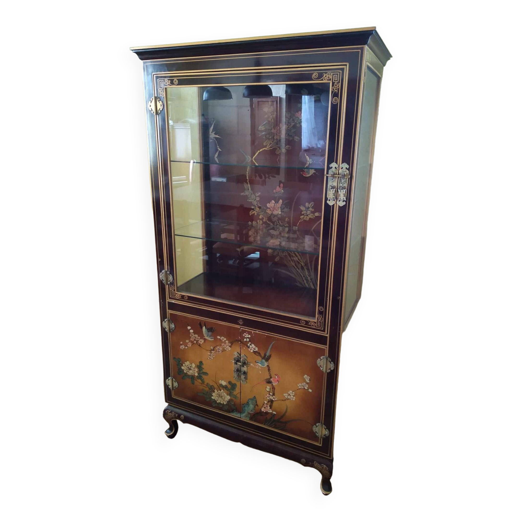 Lacquered Wood Showcase, China, 1950