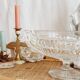 Hollow dish on piedouche with 2 glass handles
