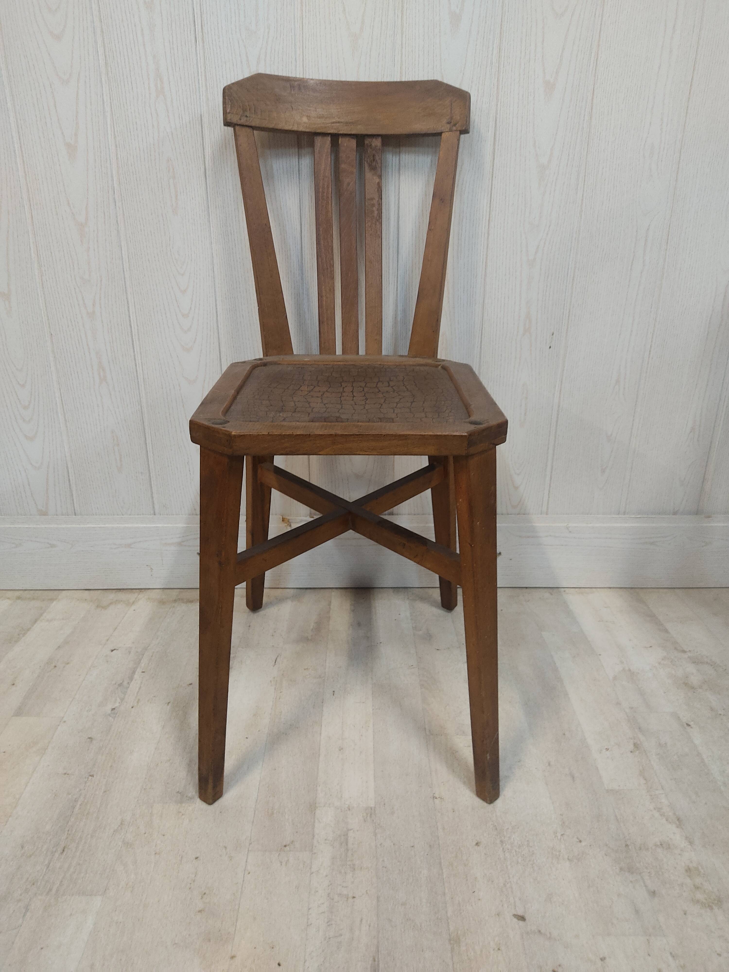 Set of 6 antique bistro chairs