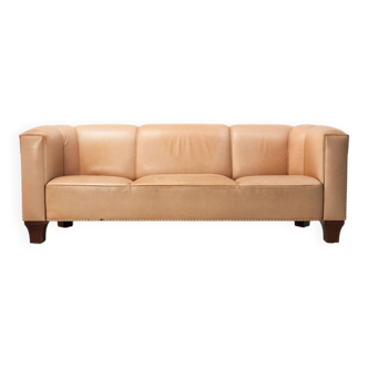 Canapé en cuir Josef Hoffmann Palais Stoclet pour Wittmann Autriche 1905/1990