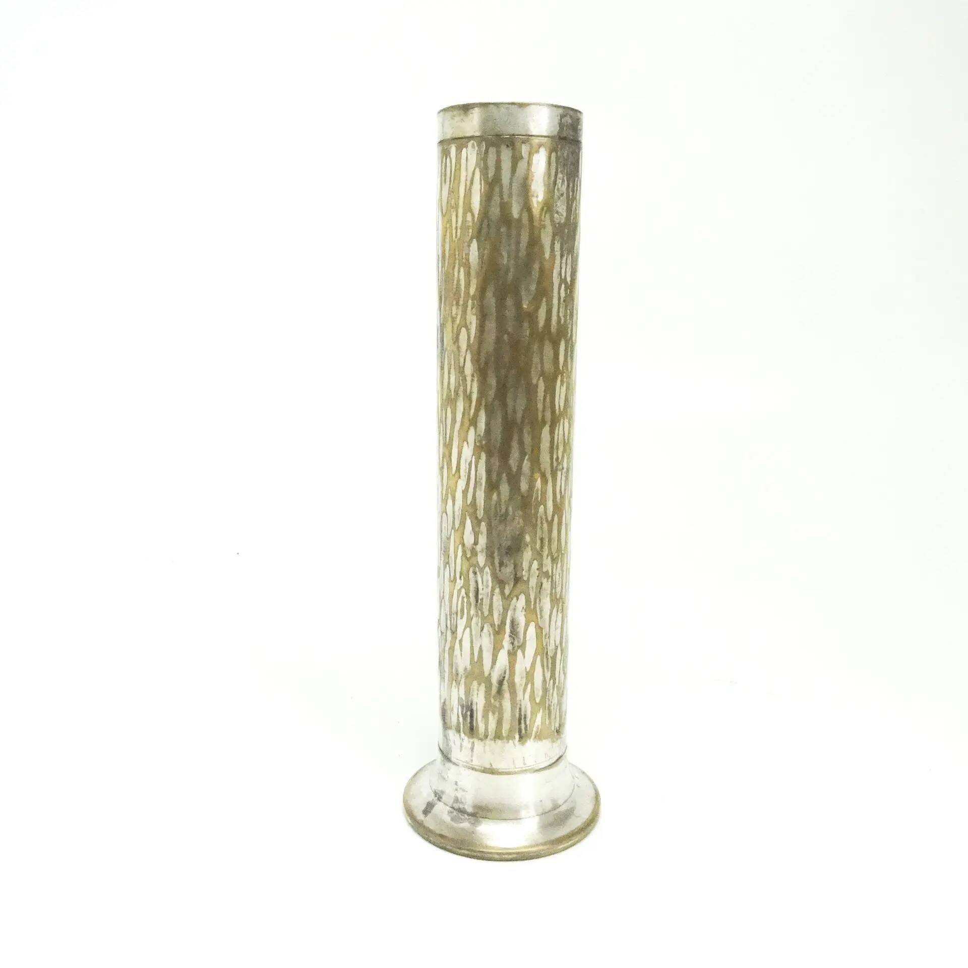 Vase Art Déco, étain argenté, Berndorf, Allemagne, début du 20e siècle