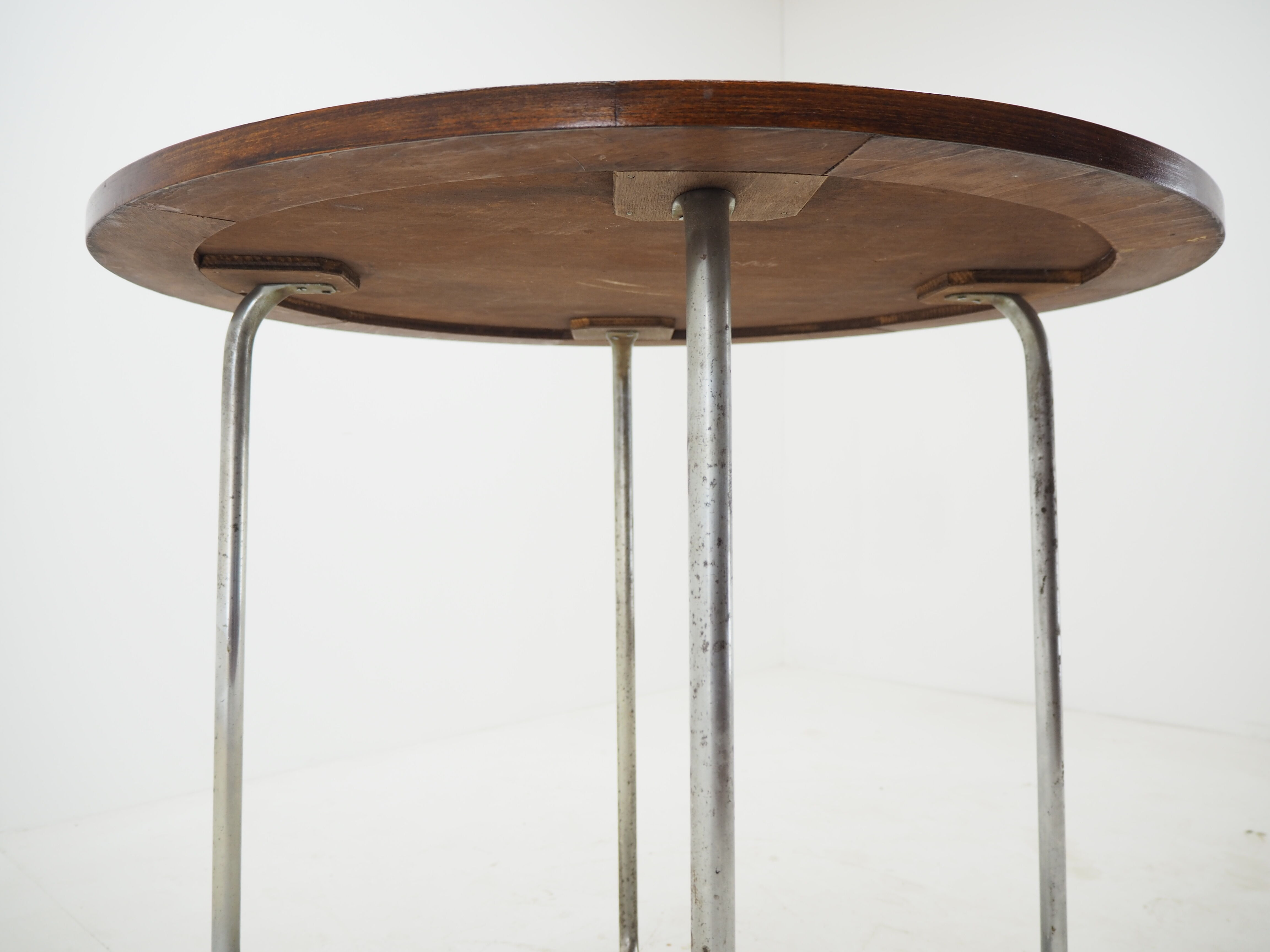 1940s Bauhaus Chrome Dining Table by Robert Slezak