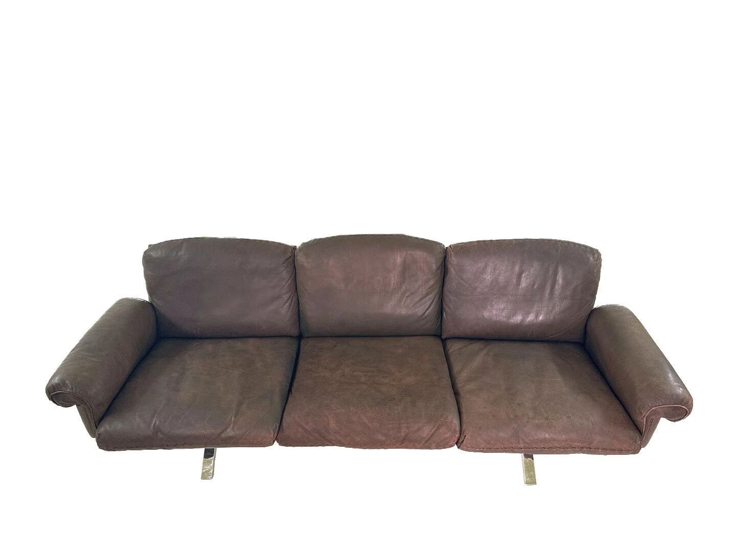 Vintage De Sede DS-31 three-seater sofa – brown leather design classic
