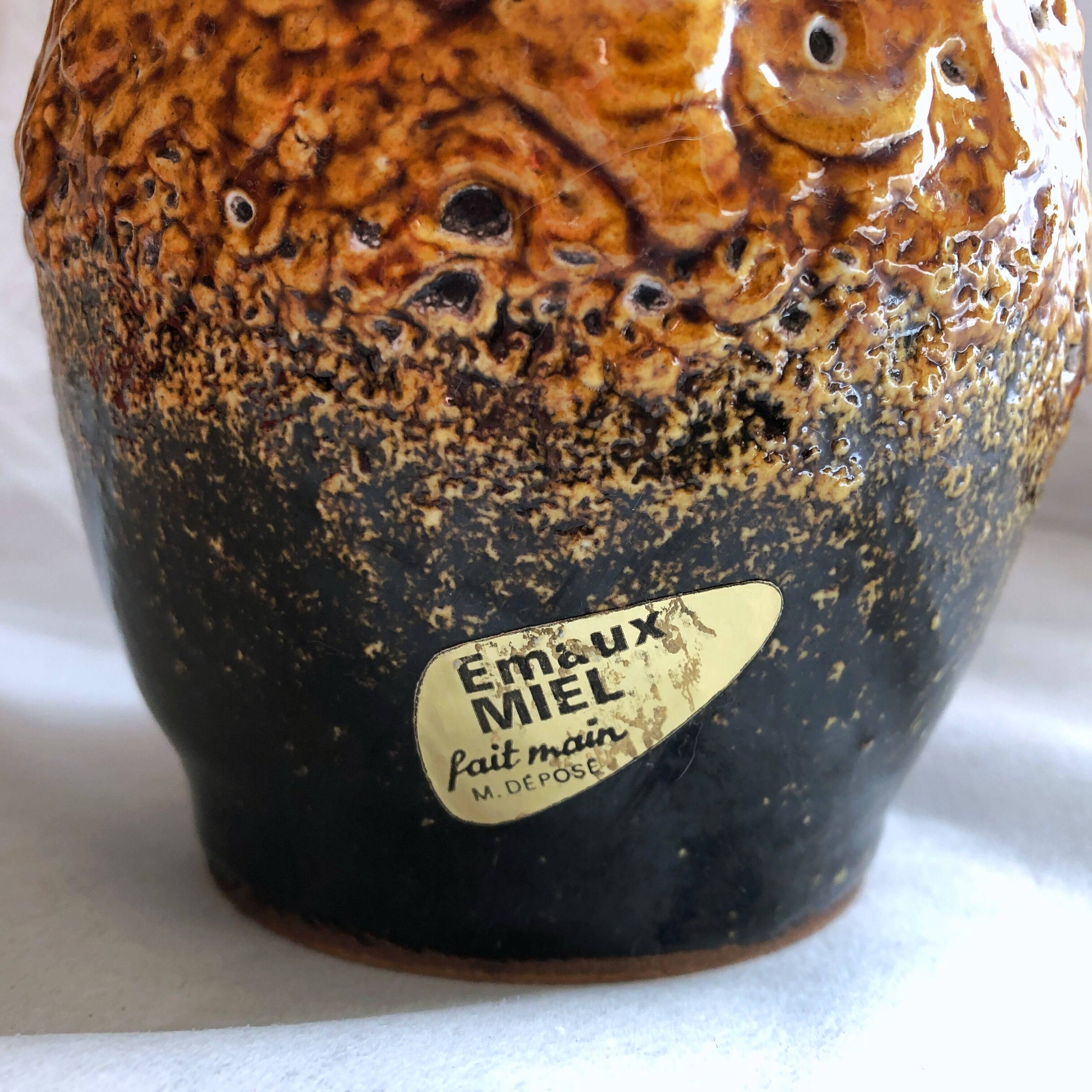 Handmade Emeaux Honey Tupilier Vase 22 cm