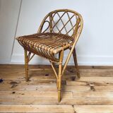 Rattan desk and chair for children