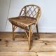 Bureau et chaise en rotin pour enfant