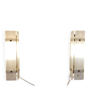 paire d'appliques verre - design scandinave
