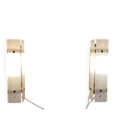 Paire d'appliques verre design scandinave 1960.