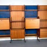 Mid-Century Modern modular wood bookcase from 50s