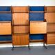 Mid-Century Modern modular wood bookcase from 50s
