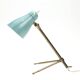 Boris Lacroix. Table lamp/wall light with adjustable arm, brass and lacquered metal.