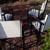 4 canvas armchairs