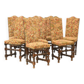 8 chaises de style Louis XIII