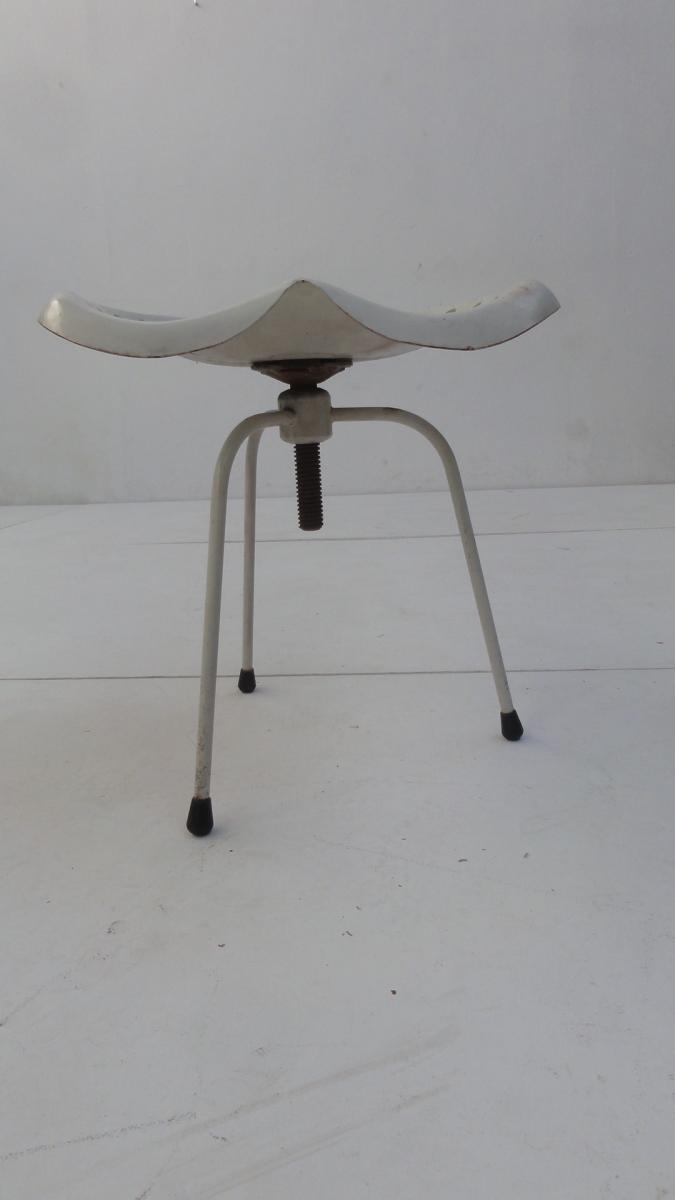 Tabouret assise de tracteur vintage industriel