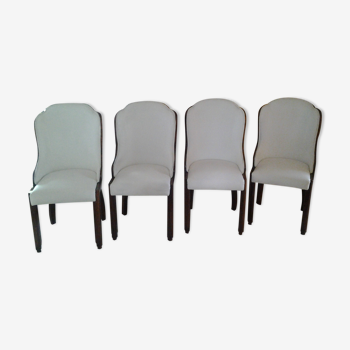 Set of 4 chairs art deco