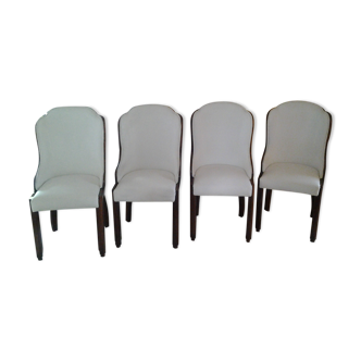 Set of 4 chairs art deco