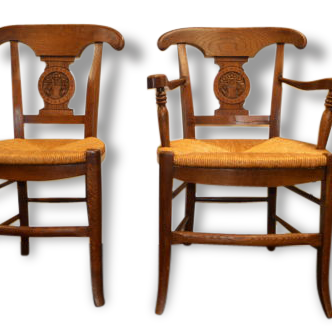 Rustic Chair + Chair in oak
