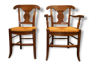Fauteuil campagnard + chaise en chêne