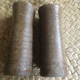 Duo de soliflores en grès