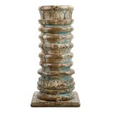 Column in patinated solid wood