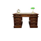 Classic English Desk with Green Leather
