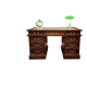 Bureau anglais classique avec cuir vert