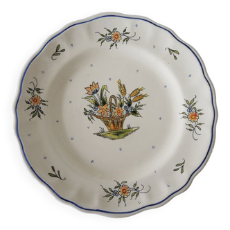 Assiette plate en faïence de Desvres