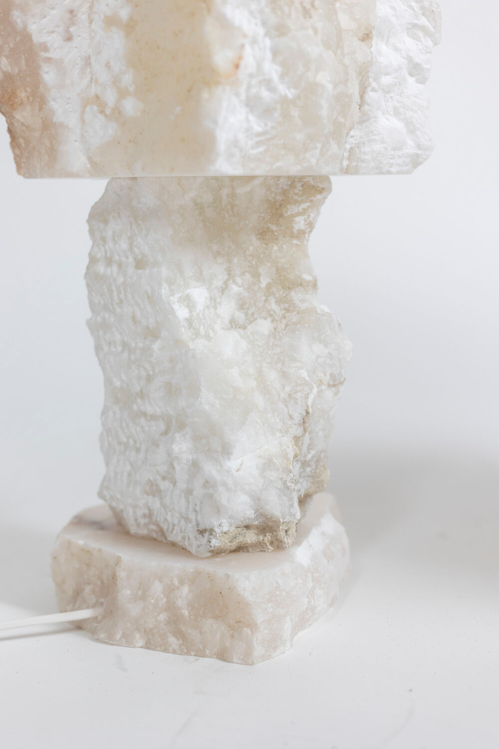 Pair of alabaster lamps, contemporary work