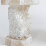 Pair of alabaster lamps, contemporary work