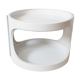 Vintage bar table, white plastic, round table, 70s