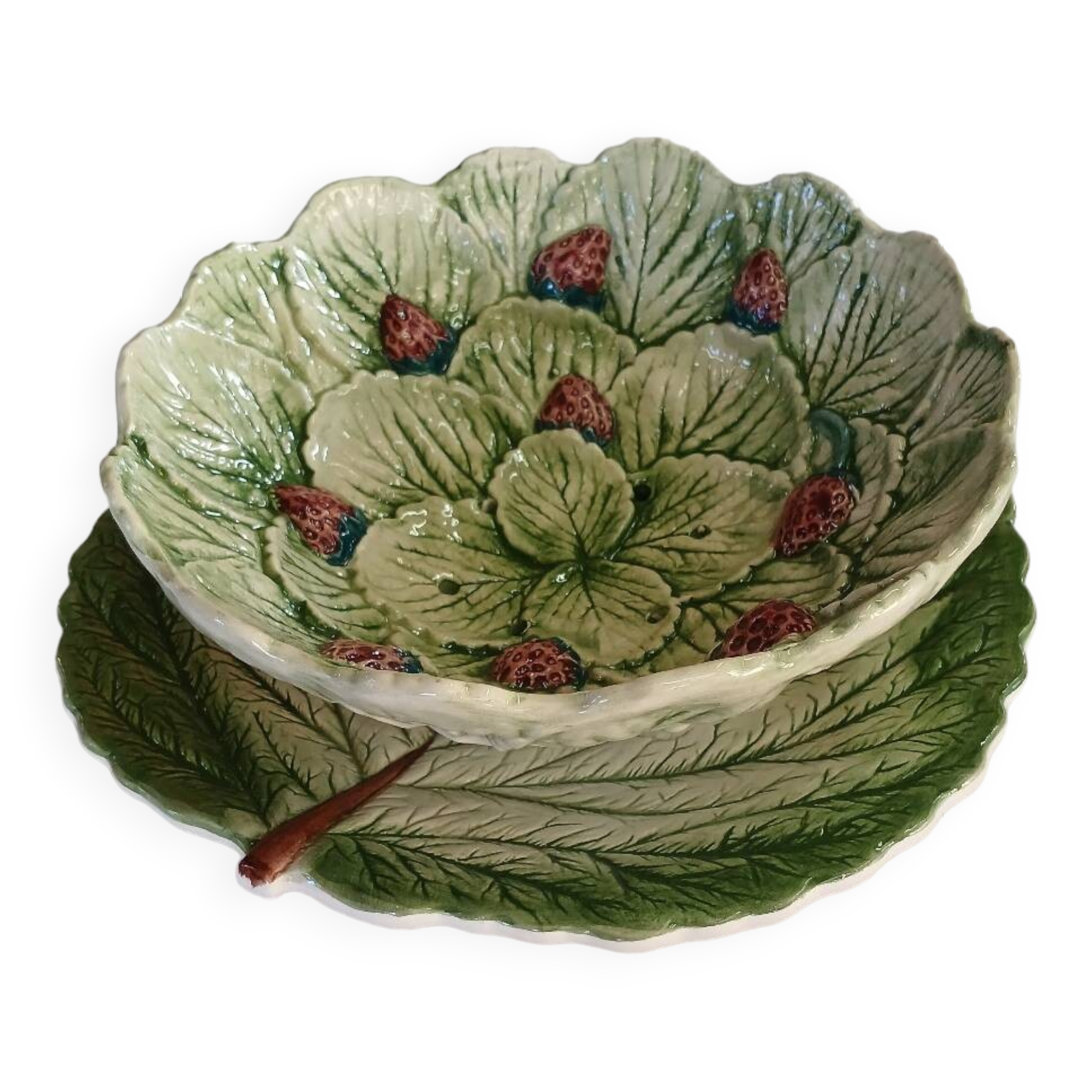 Flat slushie set and strawberry drainer