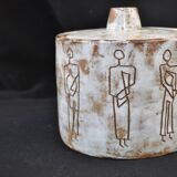 Art pottery lidd signed Kostanda A. Vallauris characters