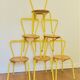 Vintage yellow school chairs from the 90s