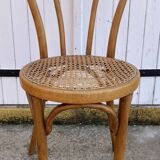 Chaise bistrot en bois courbé et cannage Horgen Glaris, Suisse vers 1900