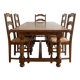Farmhouse table and 6 solid wood chairs