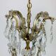 Palme & Walter chandelier, crystal and brass pendants, 1970s