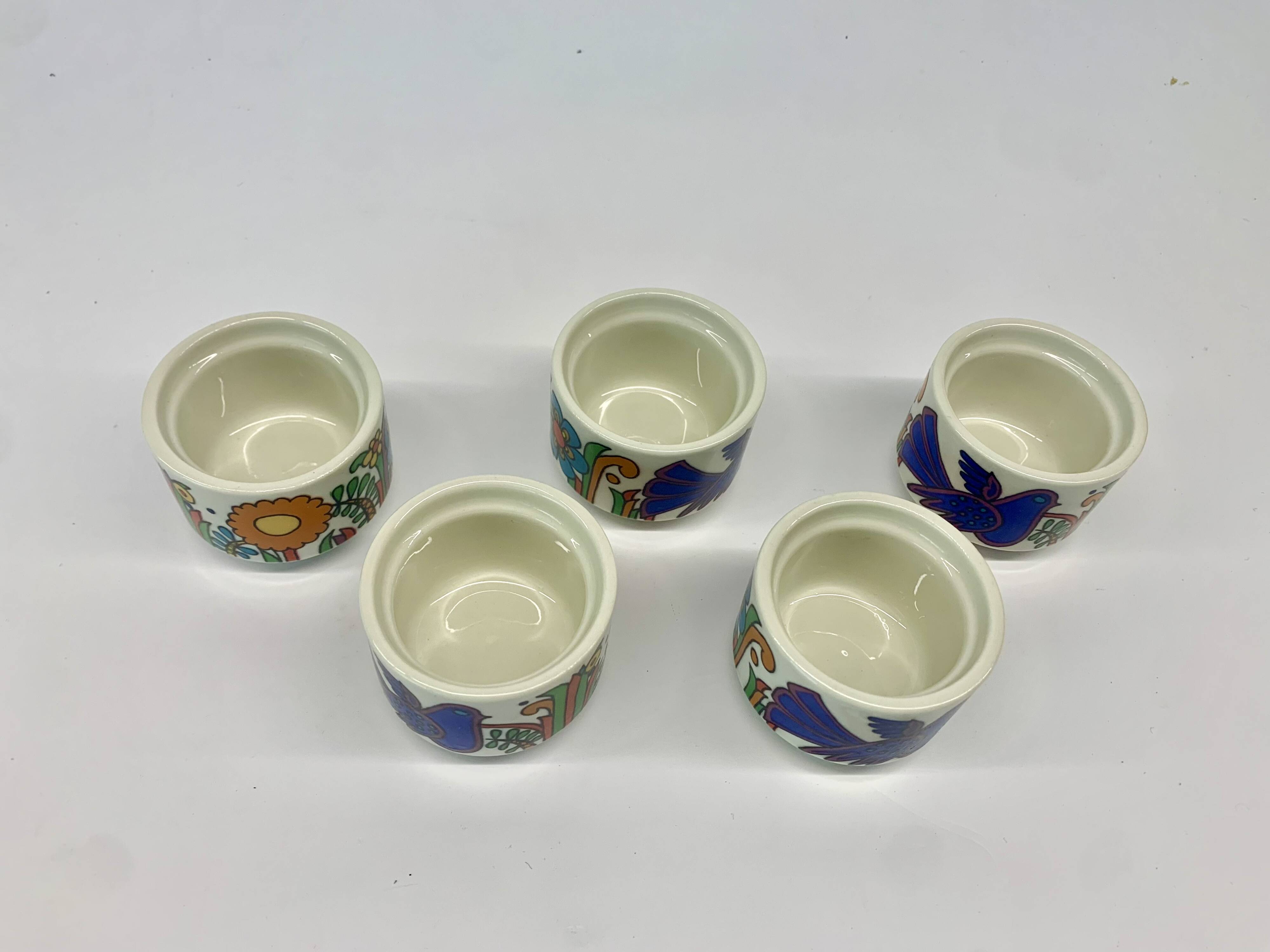 Ensemble de 5 coquetiers Villeroy & Boch Acapulco