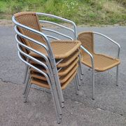 Chaises scoubidou et aluminium