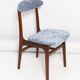 Pair of vintage lavender velvet chairs from the mid-century, designed by Rajmund Hałas, Poland, 1960.