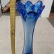 Tall Blue Murano Style Art Glass Vase, Mid-Century Modern Design, 1960