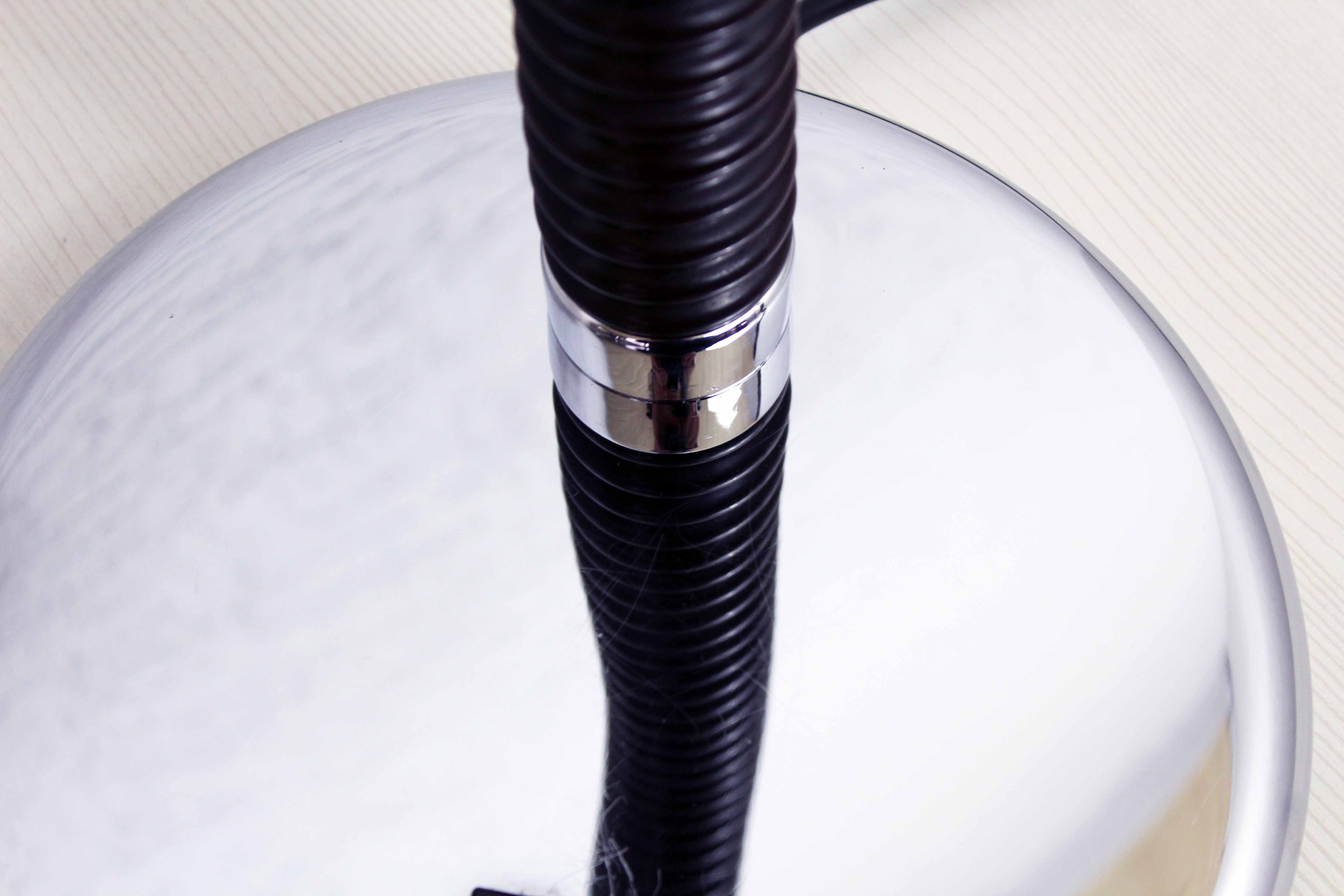 Chromed metal desk lamp