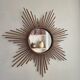 Vintage XL rattan sun mirror