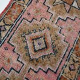 Navy Blue & Green Vintage Runner Rug, 80x323Cm