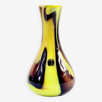Marbled Murano Glass Vase by Carlo Moretti, Italy, 1970s