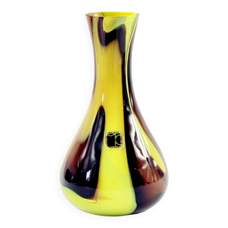 Vase en verre de Murano marbré par Carlo Moretti, Italie, années 1970
